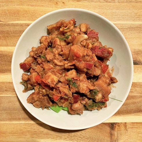 Sweet Potato Cashew Korma with Quinoa